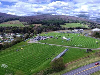 View of Wright National Soccer Campus from above
